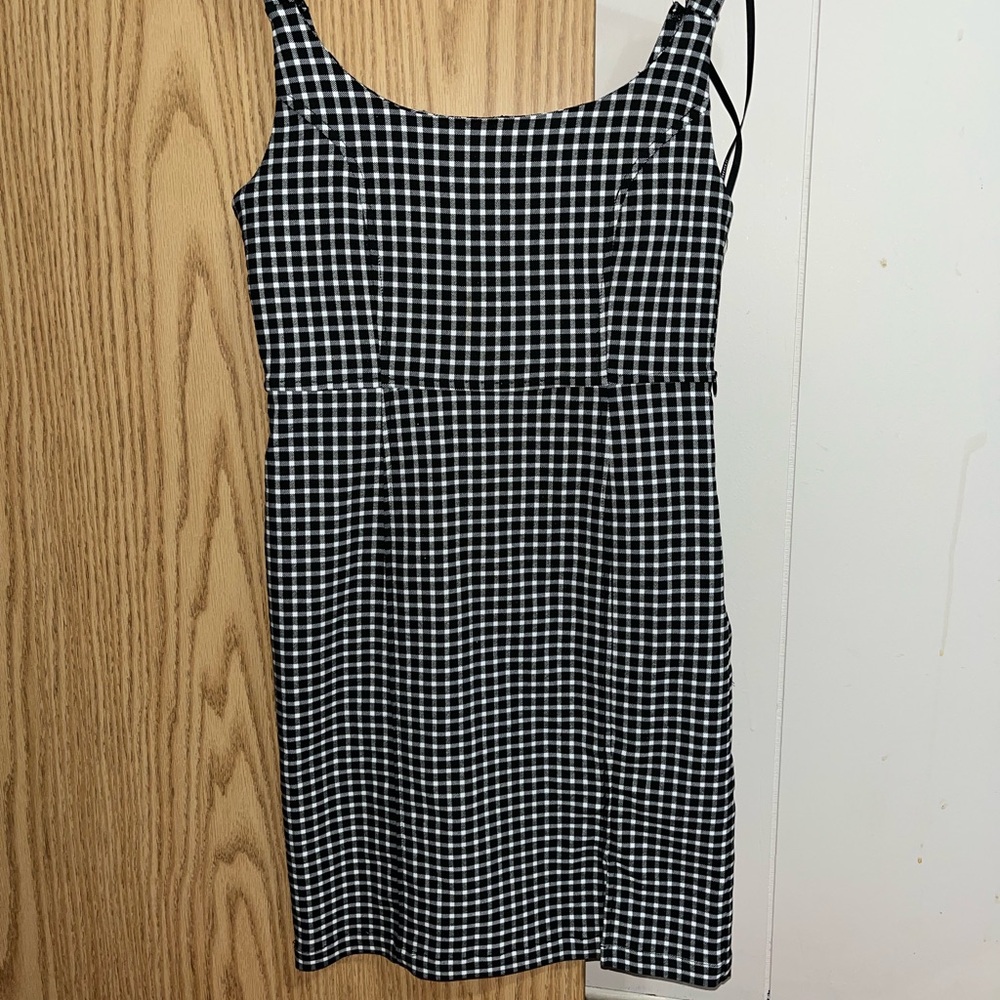 NEW Forever 21 Black and White Plaid Mini Dress